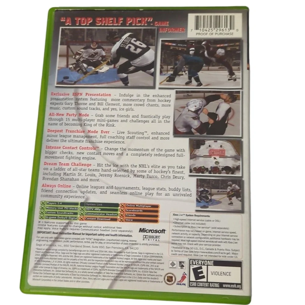 ESPN NHL 2K5 Microsoft Xbox - Complete‎ + Manual CIB
